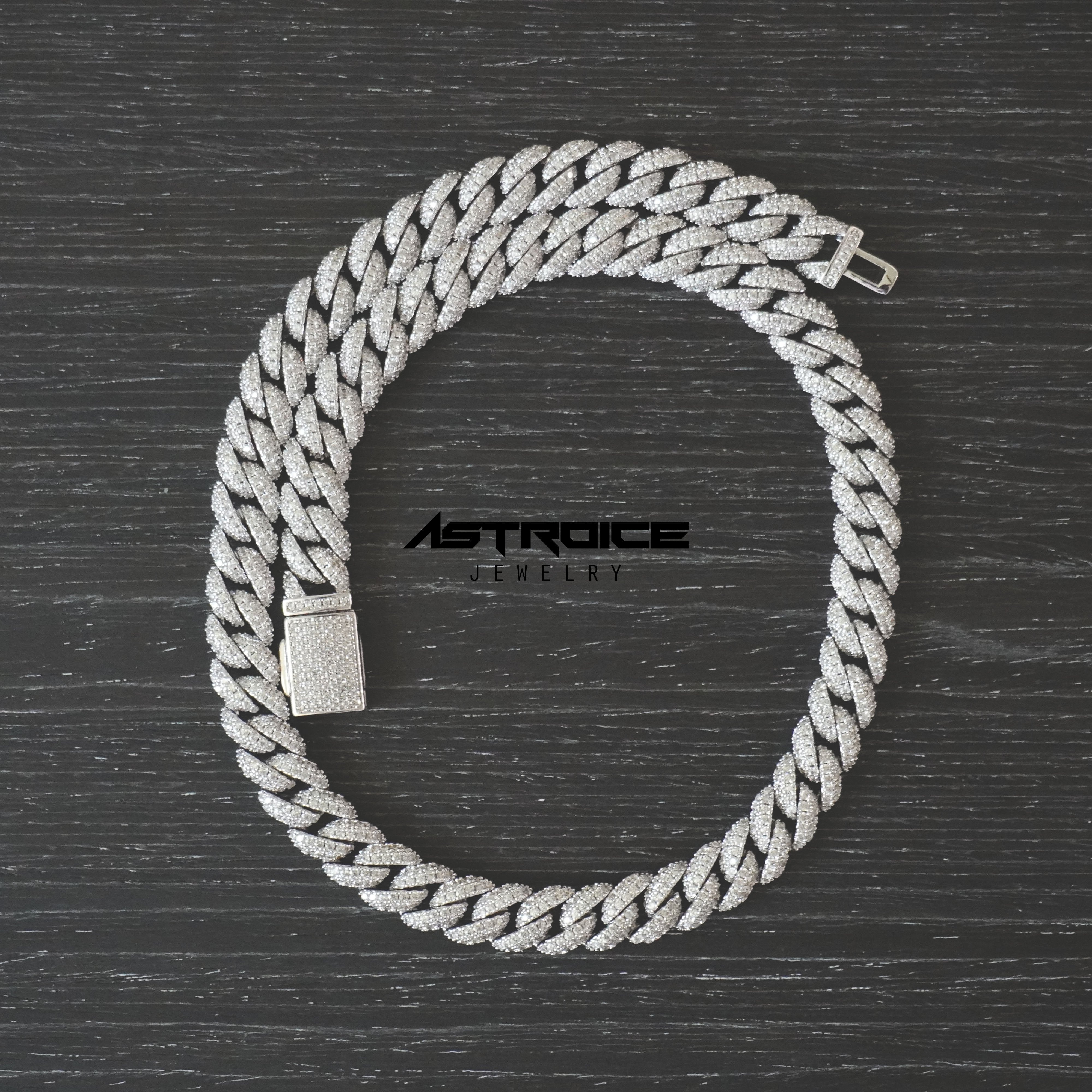 Silver 10MM Prong Set Cuban Link